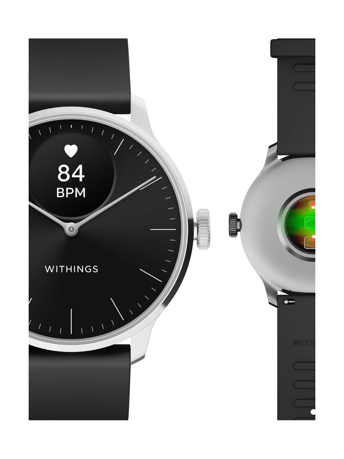Withings HWA11-model 5-All-Int ScanWatch Light Black 37 mm 5ATM