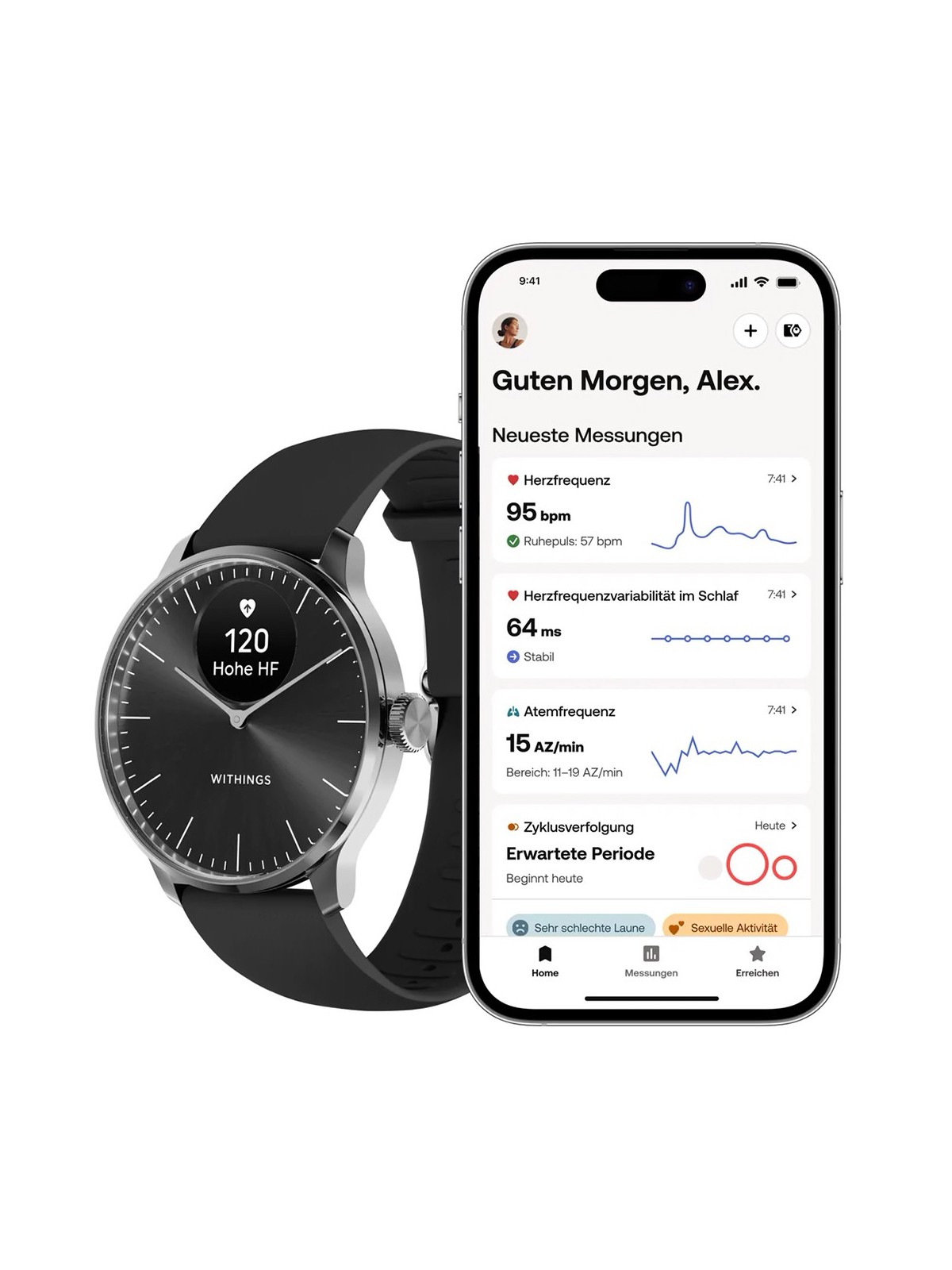 Withings HWA11-model 5-All-Int ScanWatch Light Black 37 mm 5ATM