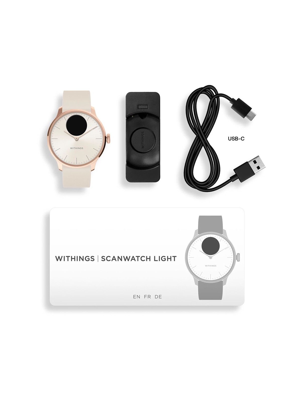 Withings HWA11-model 1-All-Int ScanWatch Light Sand 37 mm 5ATM