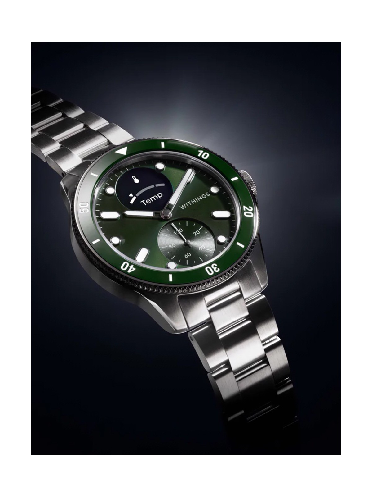 Withings HWA10-model 8-All-Int ScanWatch Nova Green 43mm 10ATM