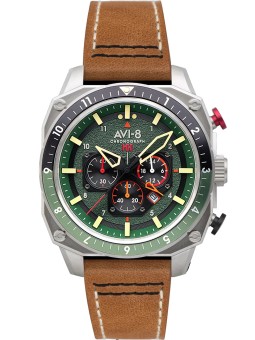orologio uomo AVI-8 AV-4100-01 Mens Watch Hawker Hunter Dual Time Chronograph 43mm 5ATM
