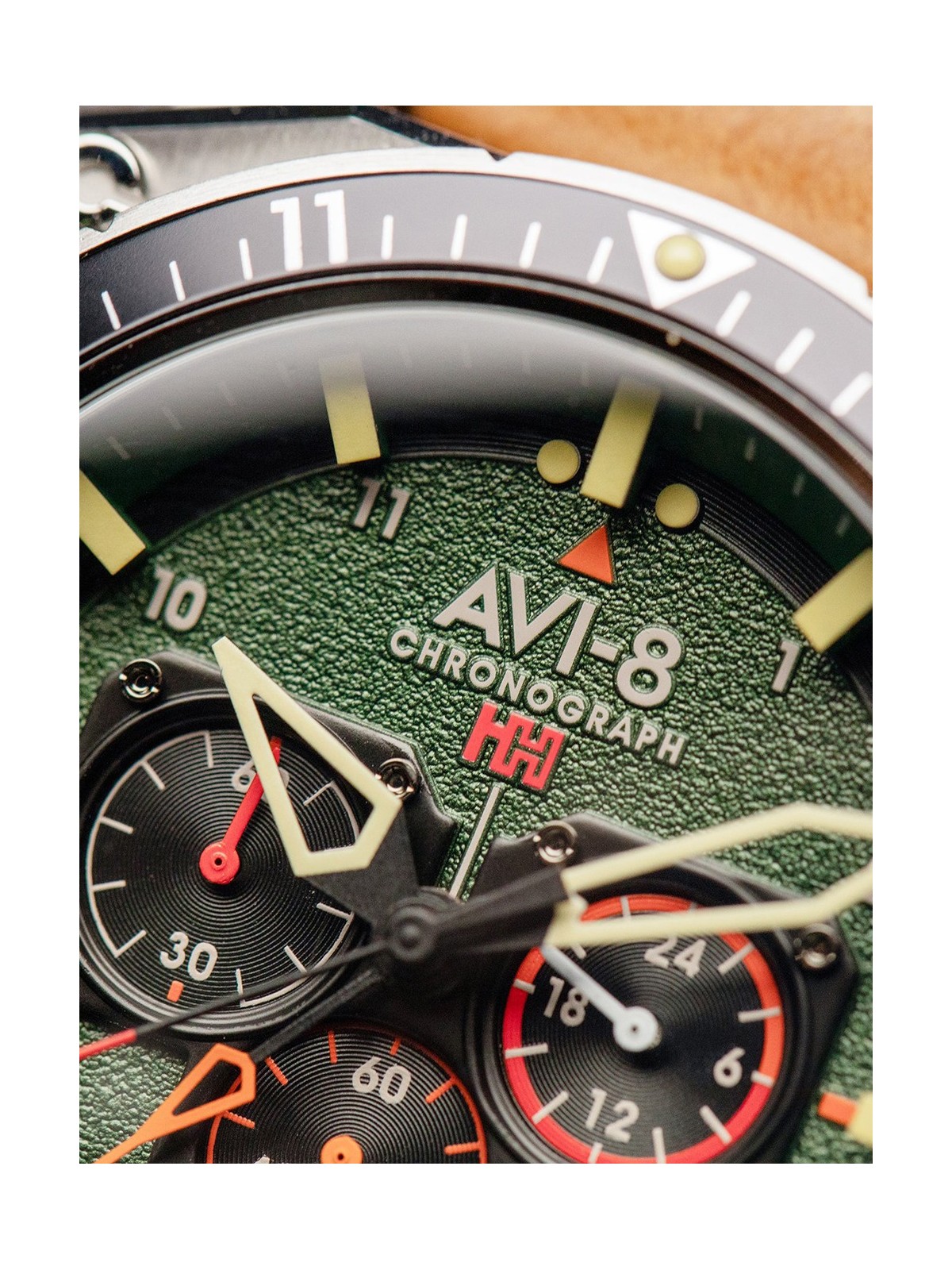 orologio uomo AVI-8 AV-4100-01 Mens Watch Hawker Hunter Dual Time Chronograph 43mm 5ATM