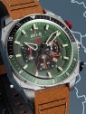 orologio uomo AVI-8 AV-4100-01 Mens Watch Hawker Hunter Dual Time Chronograph 43mm 5ATM