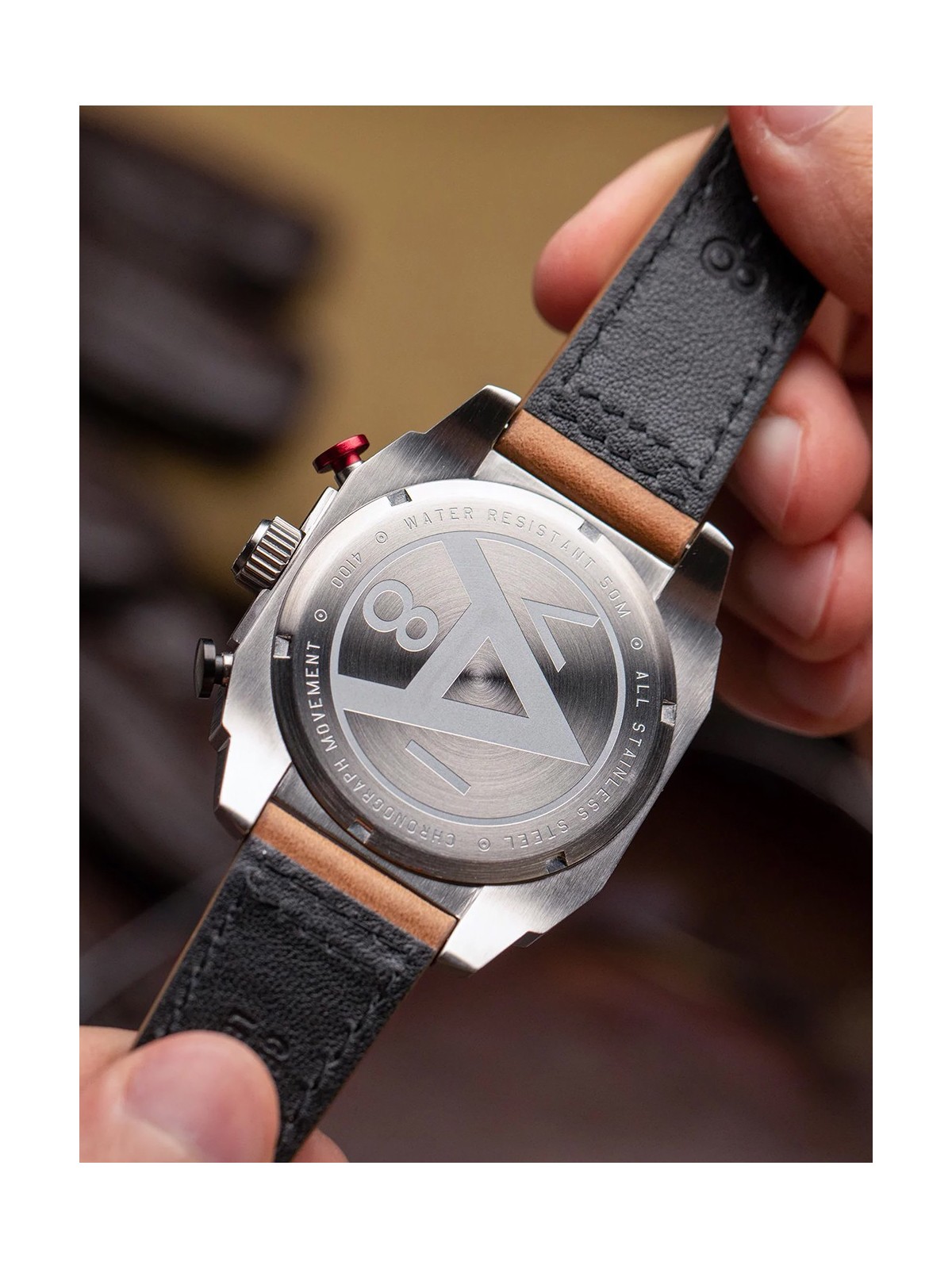 orologio uomo AVI-8 AV-4100-01 Mens Watch Hawker Hunter Dual Time Chronograph 43mm 5ATM