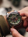 orologio uomo AVI-8 AV-4100-01 Mens Watch Hawker Hunter Dual Time Chronograph 43mm 5ATM