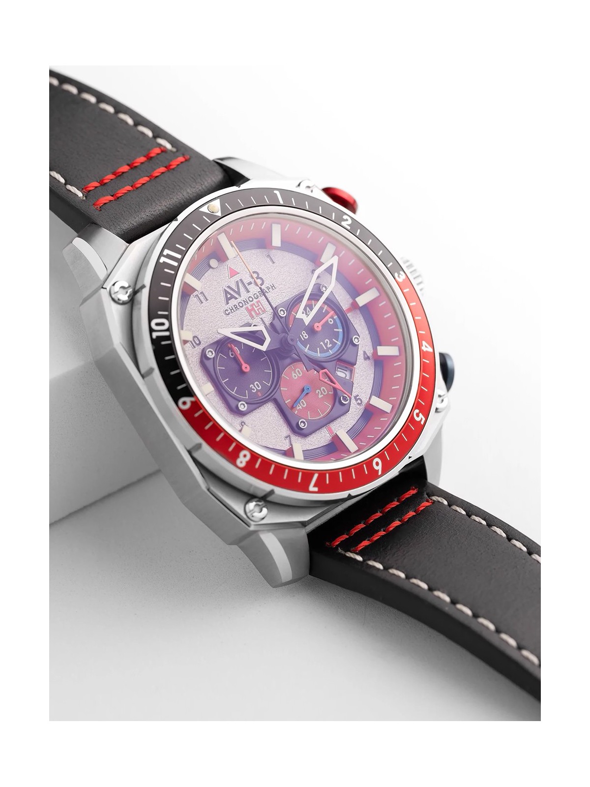 orologio uomo AVI-8 AV-4100-03 Mens Watch Hawker Hunter Dual Time Chronograph 43mm 5ATM