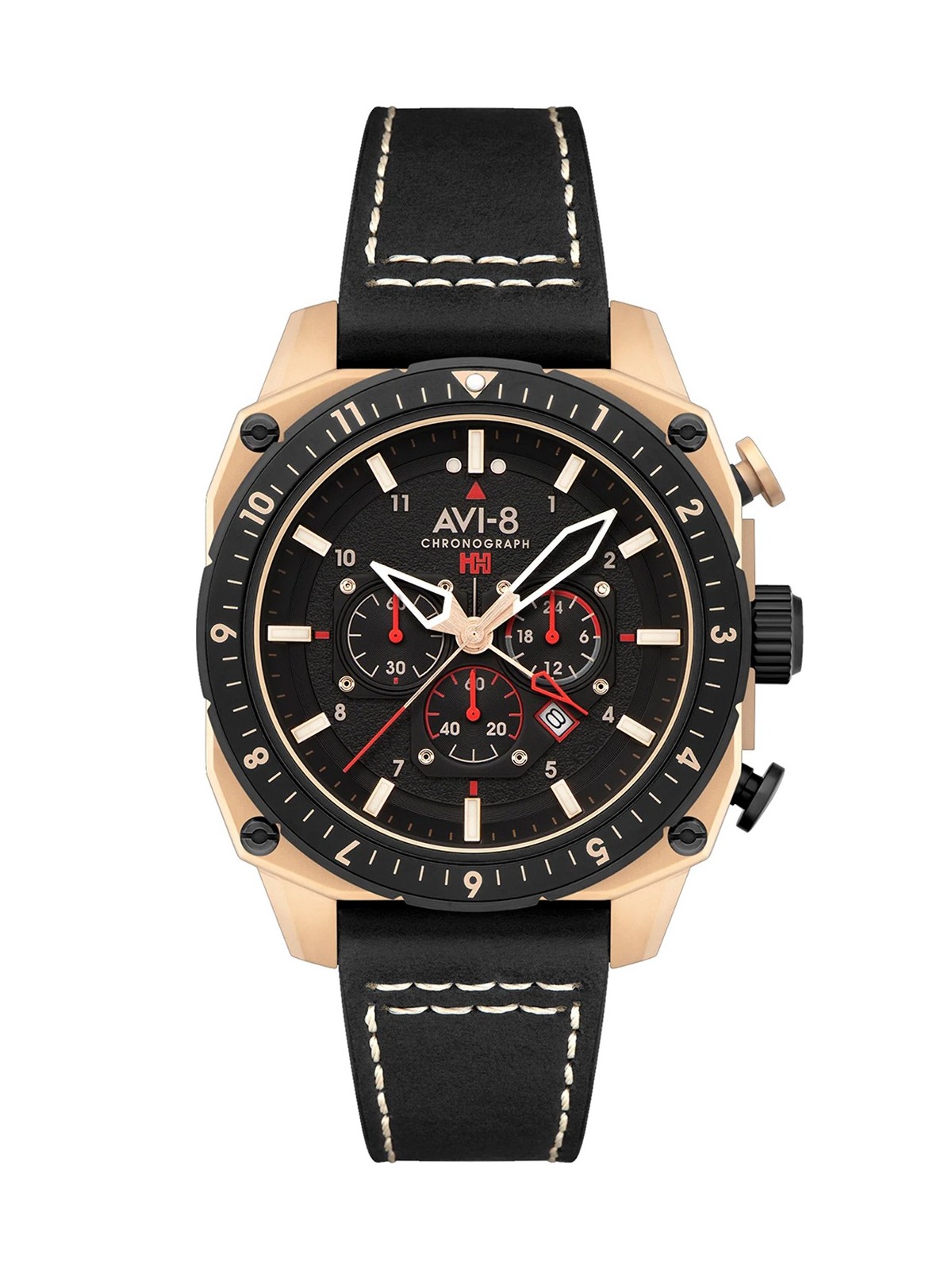 orologio uomo AVI-8 AV-4100-06 Mens Watch Hawker Hunter Dual Time Chronograph 43mm 5ATM