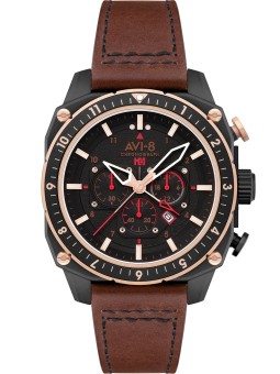 orologio uomo AVI-8 AV-4100-09 Mens Watch Hawker Hunter Dual Time Chronograph 43mm 5ATM