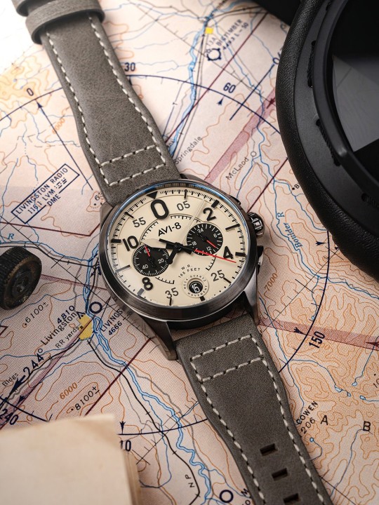 orologio uomo AVI-8 AV-4089-06 Mens Watch Spitfire Lock Chronograph 42mm 5ATM