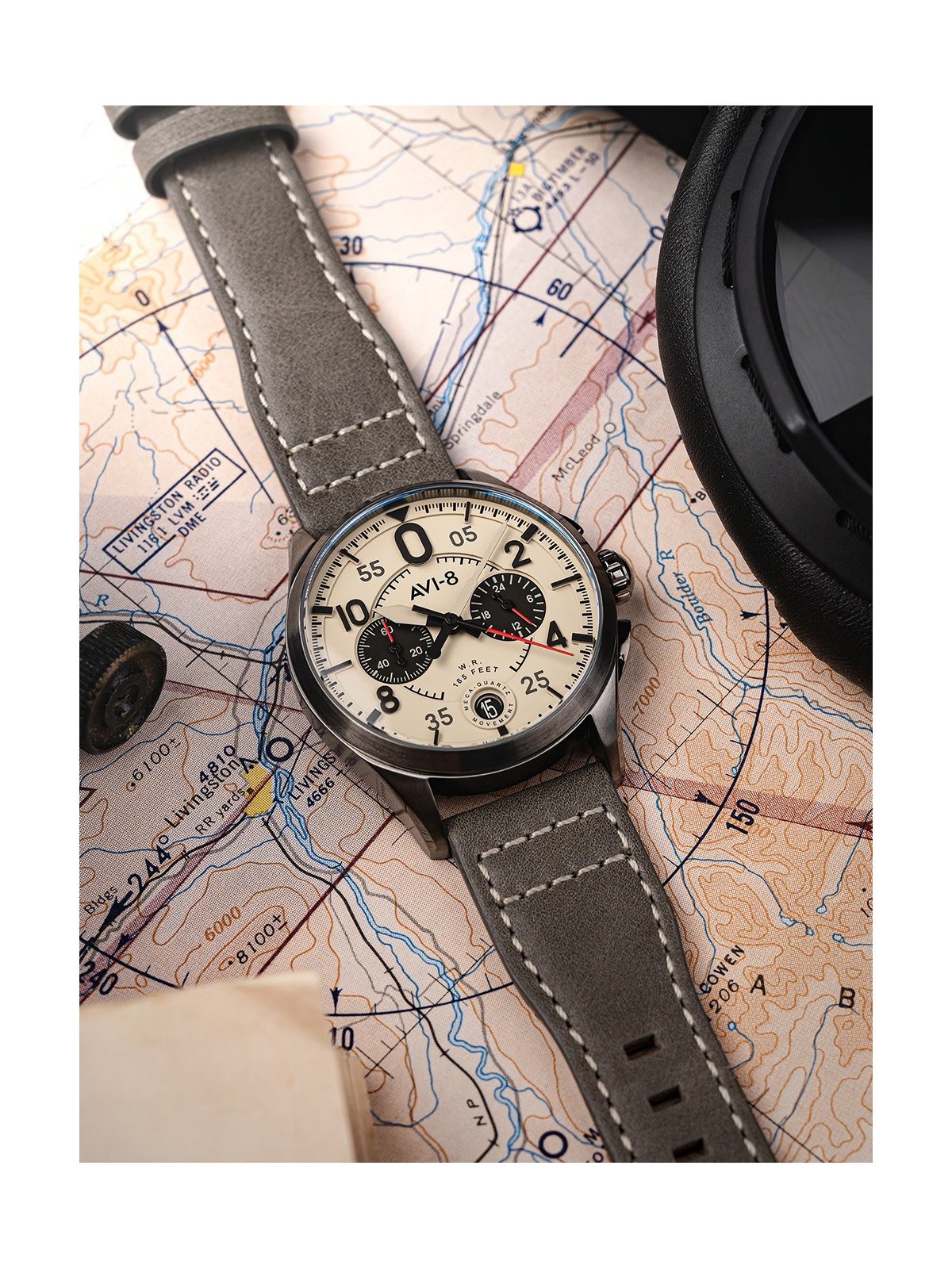 orologio uomo AVI-8 AV-4089-06 Mens Watch Spitfire Lock Chronograph 42mm 5ATM