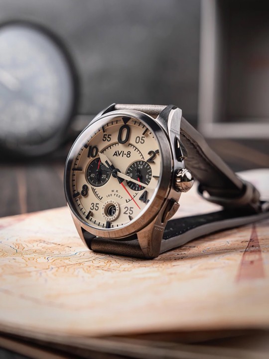 orologio uomo AVI-8 AV-4089-06 Mens Watch Spitfire Lock Chronograph 42mm 5ATM