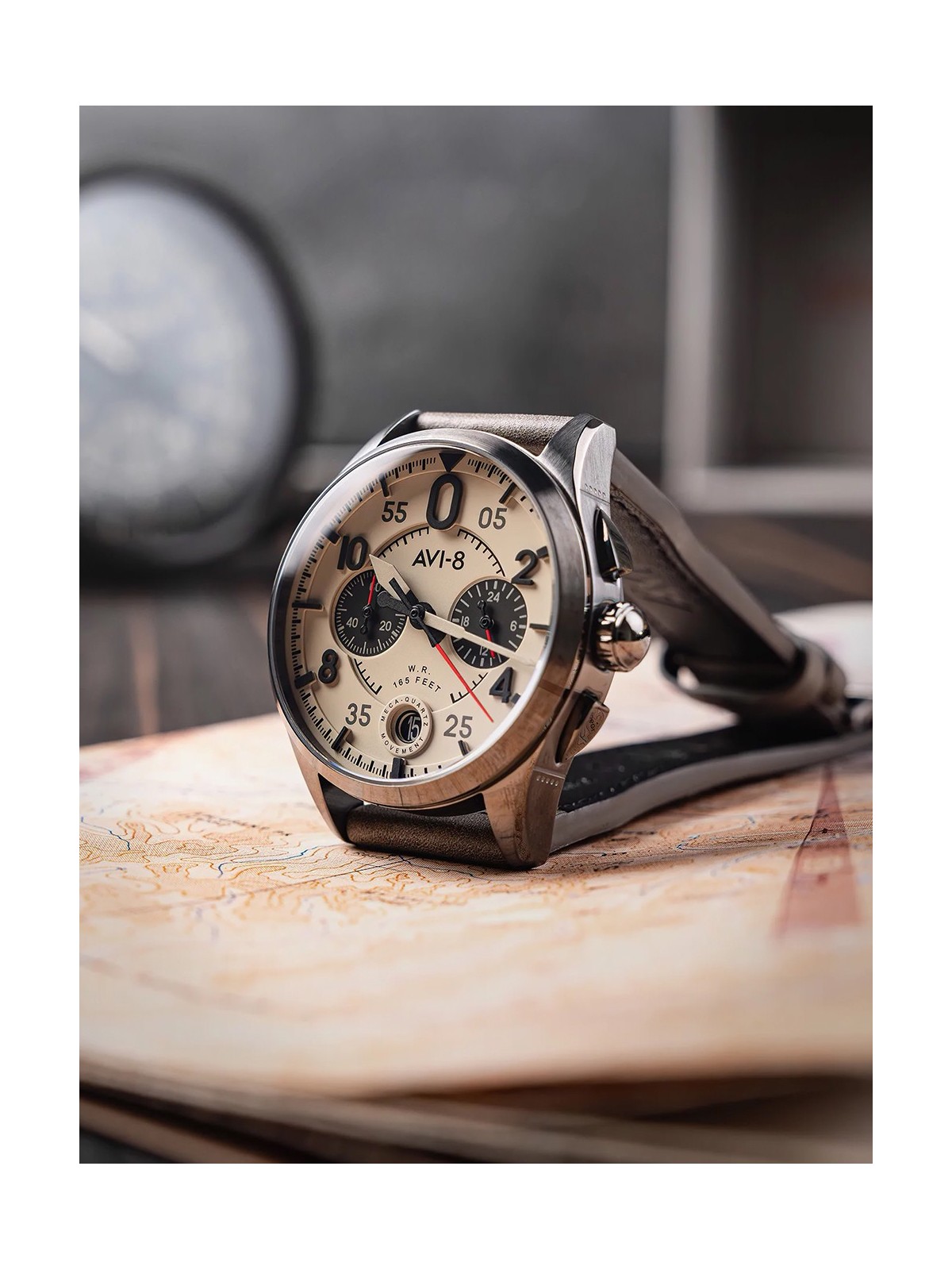 orologio uomo AVI-8 AV-4089-06 Mens Watch Spitfire Lock Chronograph 42mm 5ATM
