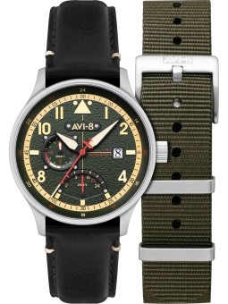 orologio uomo AVI-8 AV-4101-0A Mens Watch Hawker Hurricane McKellar Dual Time 44mm 5ATM