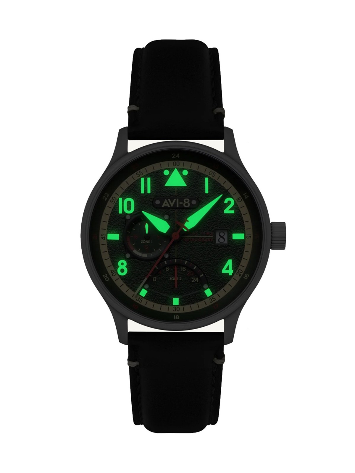 orologio uomo AVI-8 AV-4101-0A Mens Watch Hawker Hurricane McKellar Dual Time 44mm 5ATM