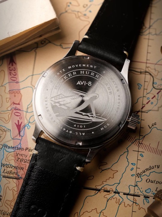 orologio uomo AVI-8 AV-4101-0A Mens Watch Hawker Hurricane McKellar Dual Time 44mm 5ATM