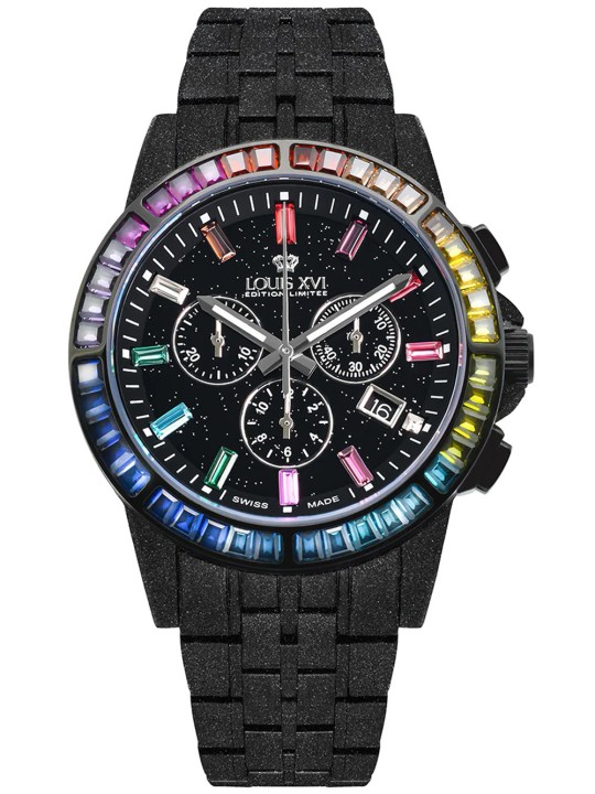 orologio uomo Louis XVI LXVI1129 Mens Watch Majeste Frosted Iced Out Chronograph 43mm 5ATM