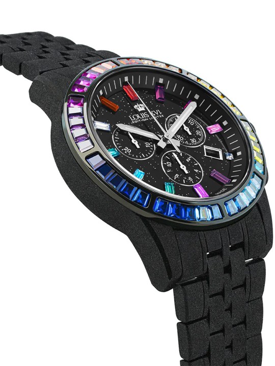 orologio uomo Louis XVI LXVI1129 Mens Watch Majeste Frosted Iced Out Chronograph 43mm 5ATM