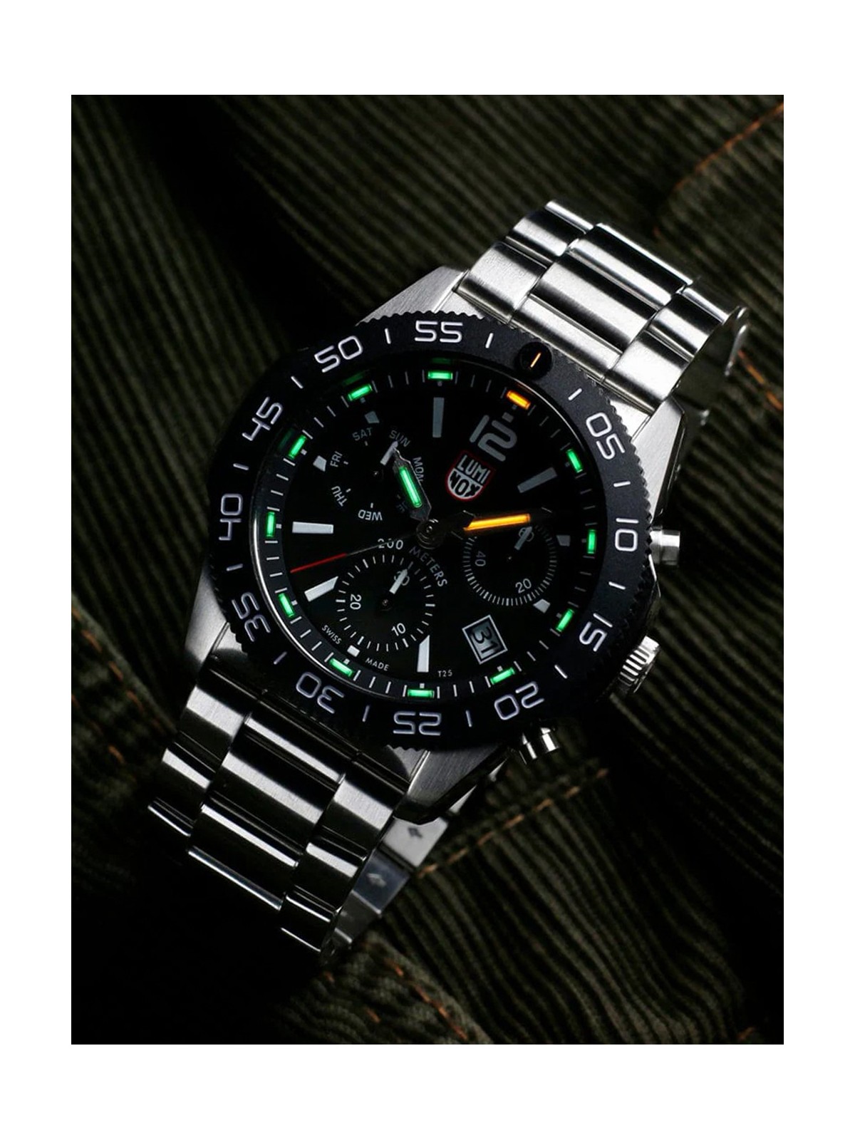orologio uomo Luminox XS.3142 Mens Watch Pacific Diver Chronograph 44mm 20ATM