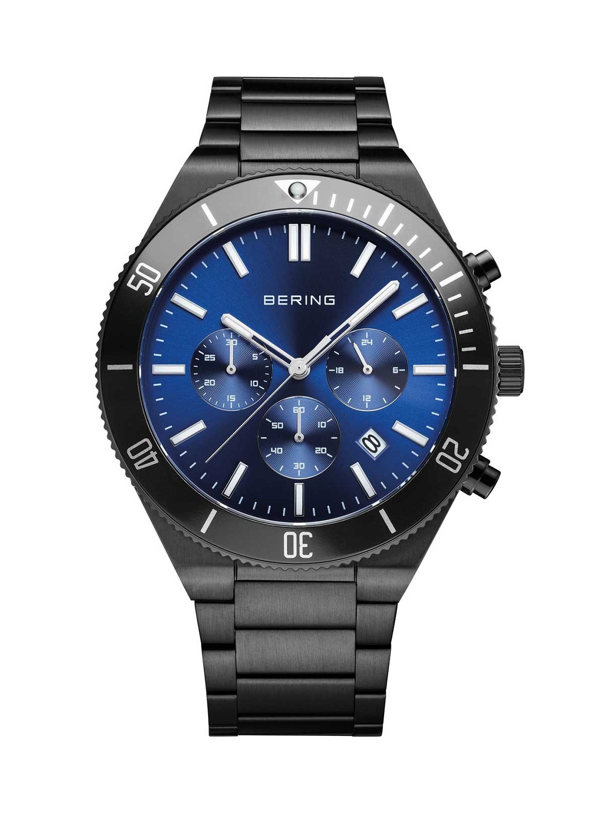 orologio uomo Bering 15043-727 Mens Watch Chronograph 43mm 10ATM