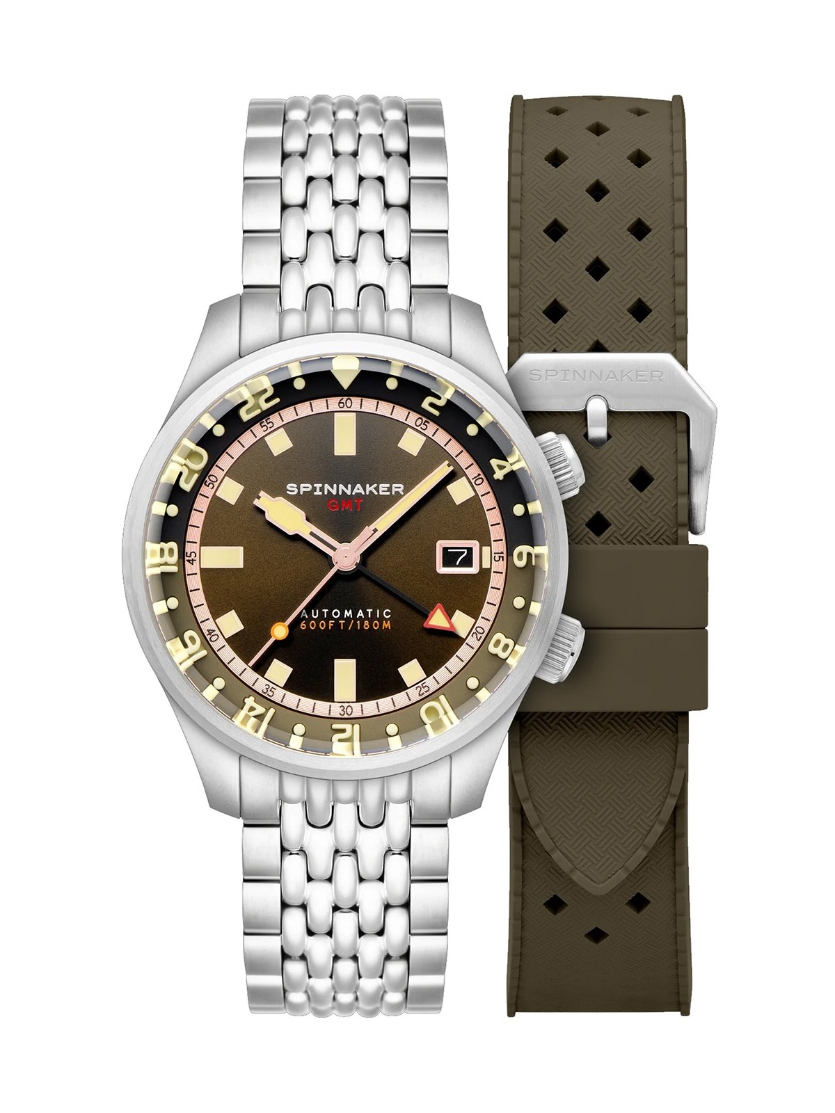 orologio uomo Spinnaker SP-5121-22 Mens Watch Bradner GMT Automatic 42mm 18ATM