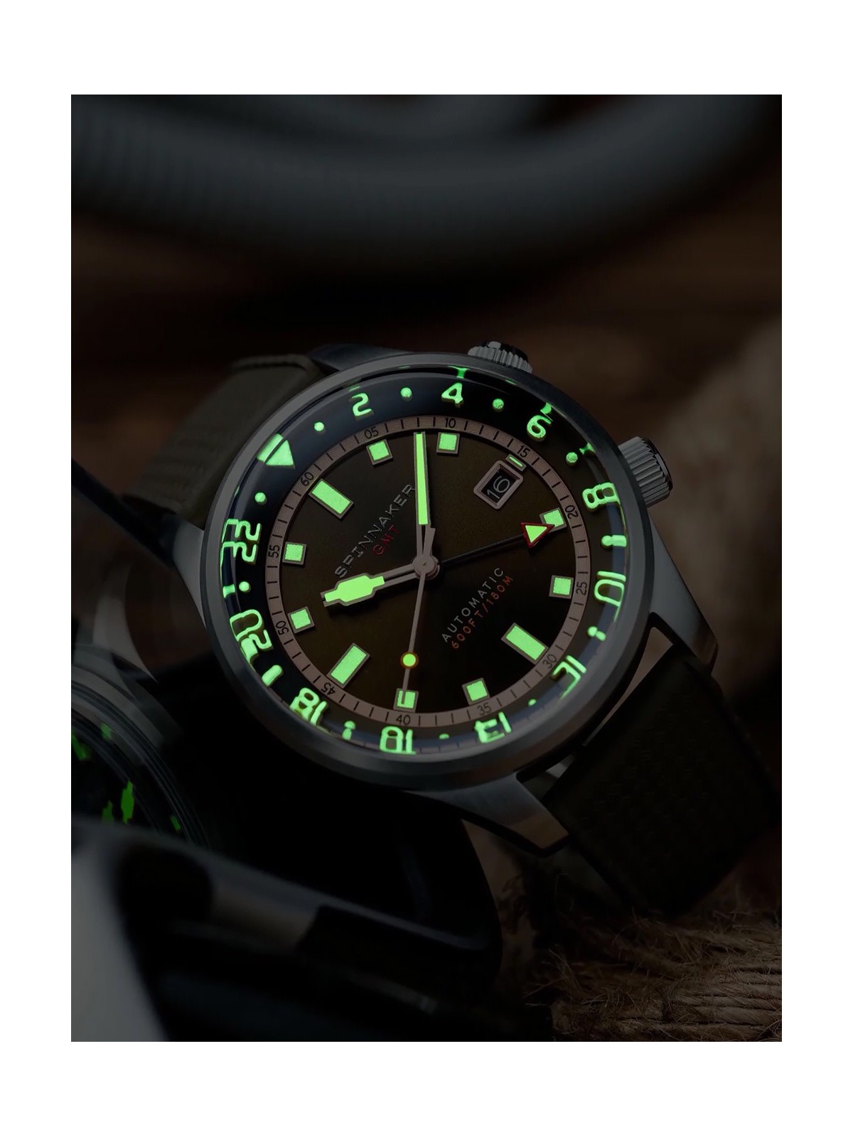 orologio uomo Spinnaker SP-5121-22 Mens Watch Bradner GMT Automatic 42mm 18ATM