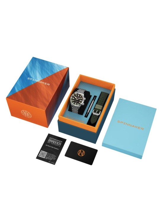 orologio uomo Spinnaker SP-5121-44 Mens Watch Bradner GMT Automatic 42mm 18ATM