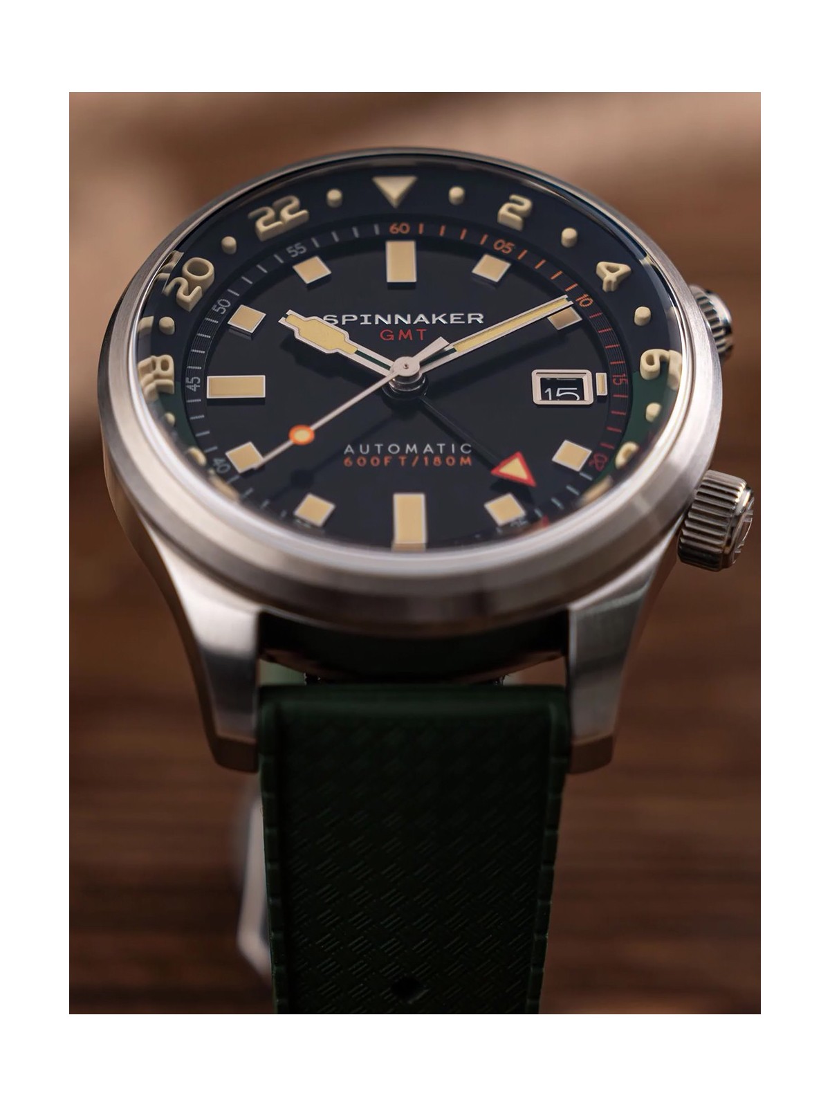 orologio uomo Spinnaker SP-5121-44 Mens Watch Bradner GMT Automatic 42mm 18ATM