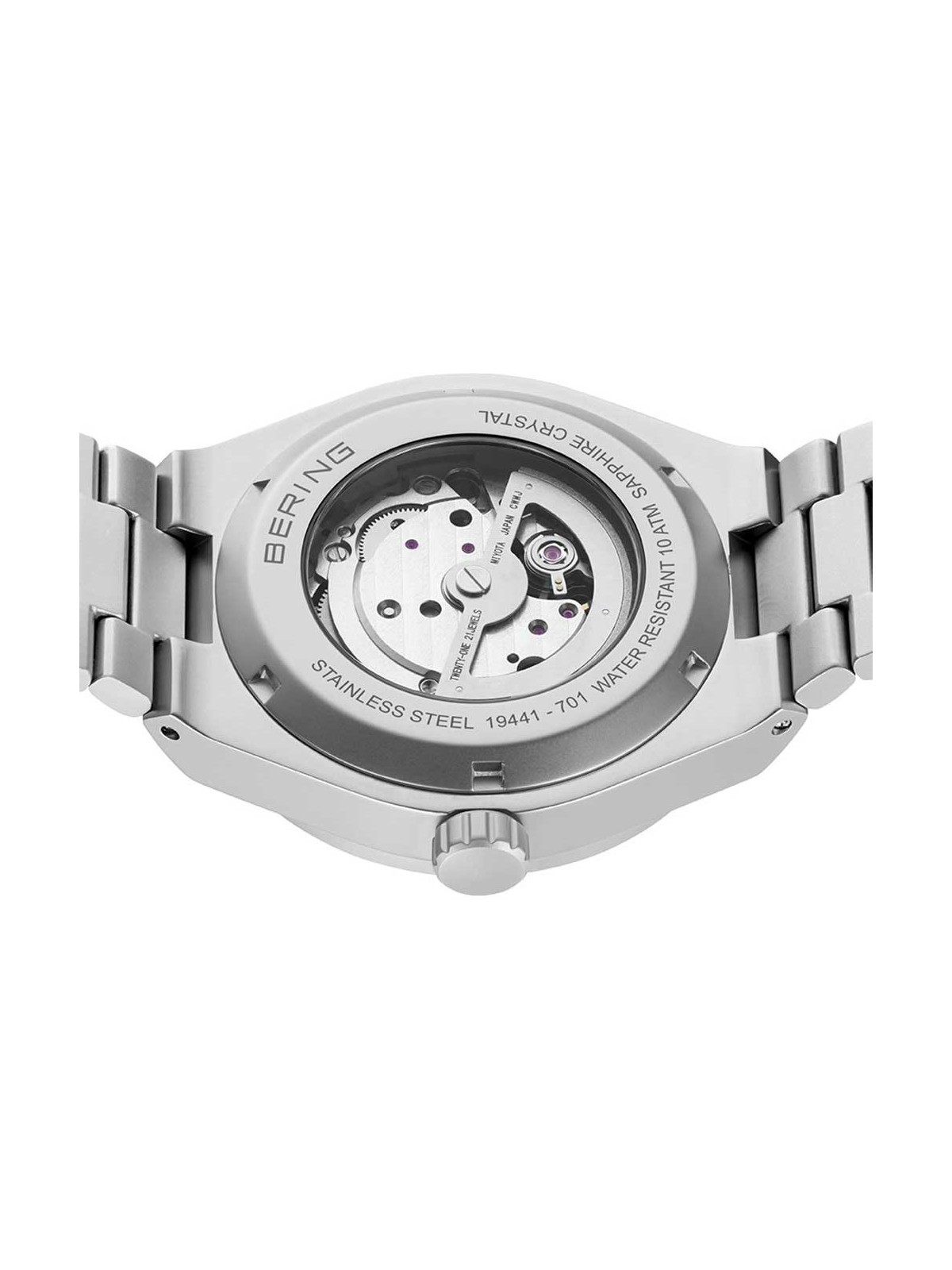 orologio uomo Bering 19441-701 Mens Watch Automatic 41mm 10ATM