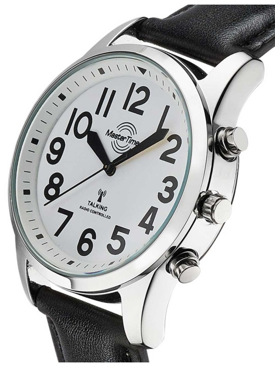 orologio uomo Master Time MTGA-10690-60L Talking Mens Watch radio quartz 43mm