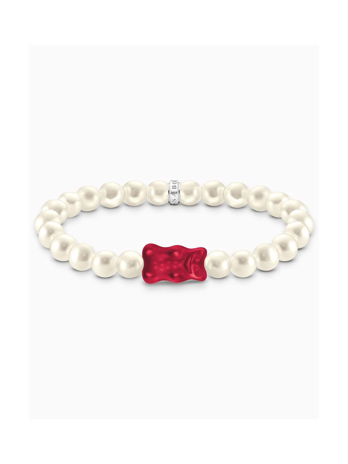 bracciale donna Thomas Sabo A2154-017-10-L15 Goldbears Pearl Bracelet red 15 cm