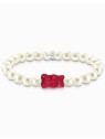 bracciale donna Thomas Sabo A2154-017-10-L15 Goldbears Pearl Bracelet red 15 cm
