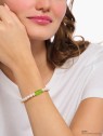 bracciale donna Thomas Sabo A2154-017-6-L15 Goldbears Pearl Bracelet green 15 cm