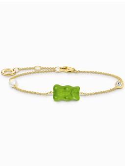 bracciale donna Thomas Sabo A2151-445-6-L19V Gold-plated Goldbears bracelet w. pearl and stone