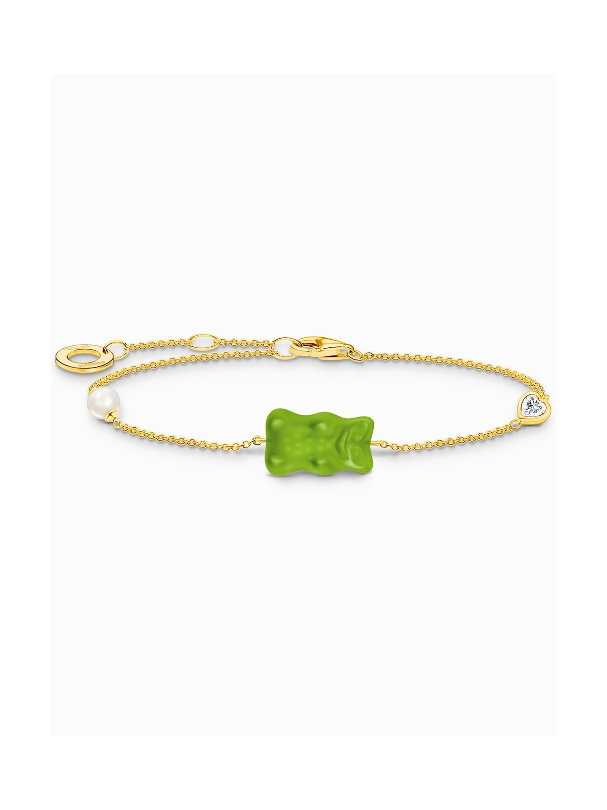 bracciale donna Thomas Sabo A2151-445-6-L19V Gold-plated Goldbears bracelet w. pearl and stone