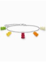 bracciale donna Thomas Sabo A2152-017-7-L19V Silver bracelet w. five coloured Goldbears