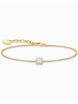 bracciale donna Thomas Sabo A2156-414-14-L19V Gold-plated bracelet w. white zirconia