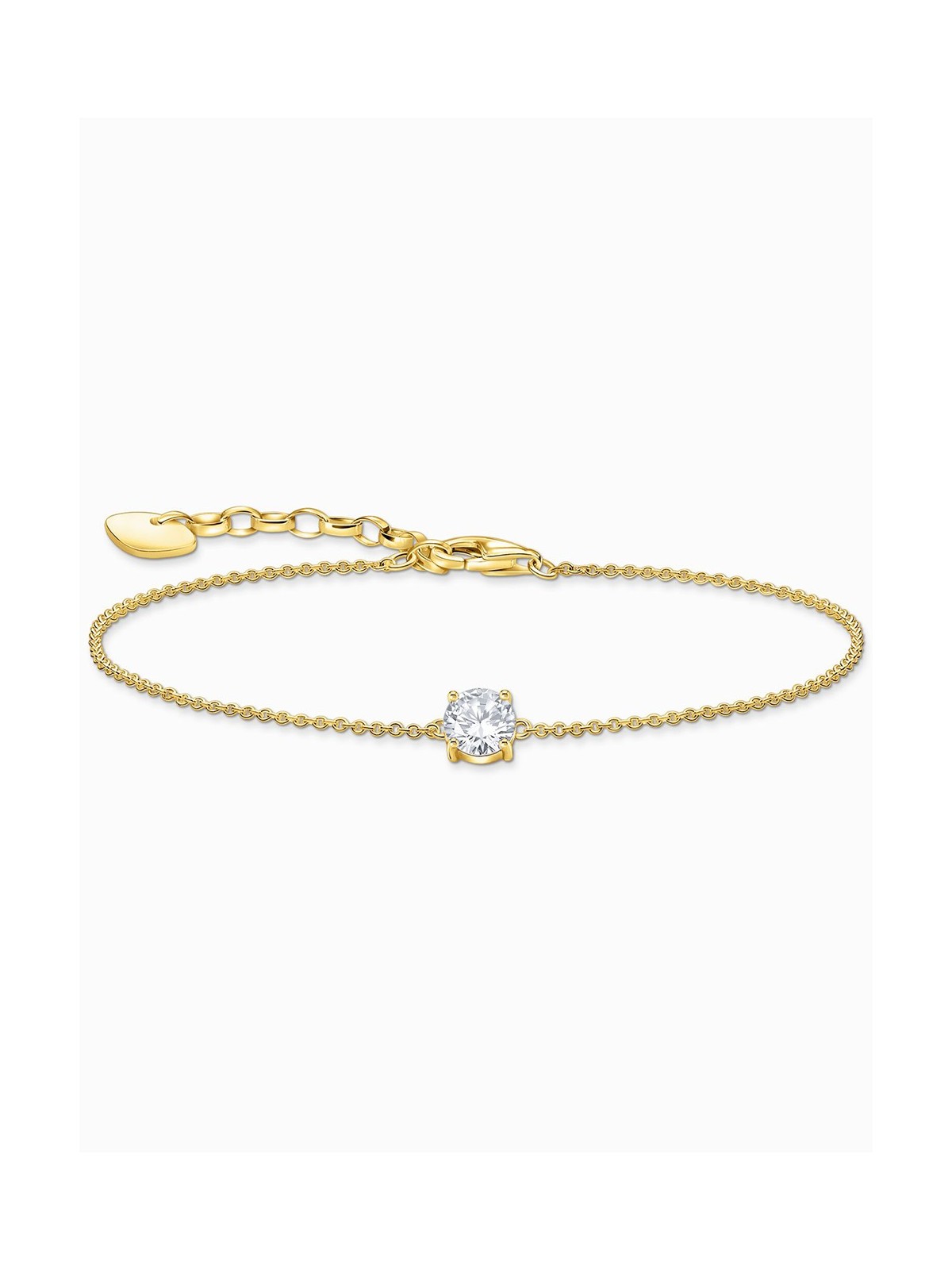 bracciale donna Thomas Sabo A2156-414-14-L19V Gold-plated bracelet w. white zirconia
