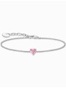 bracciale donna Thomas Sabo A2157-051-9-L19V Silver bracelet w. pink zirconia heart
