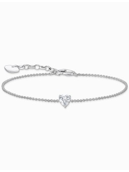 bracciale donna Thomas Sabo A2157-051-14-L19V Silver bracelet w. white zirconia Herz