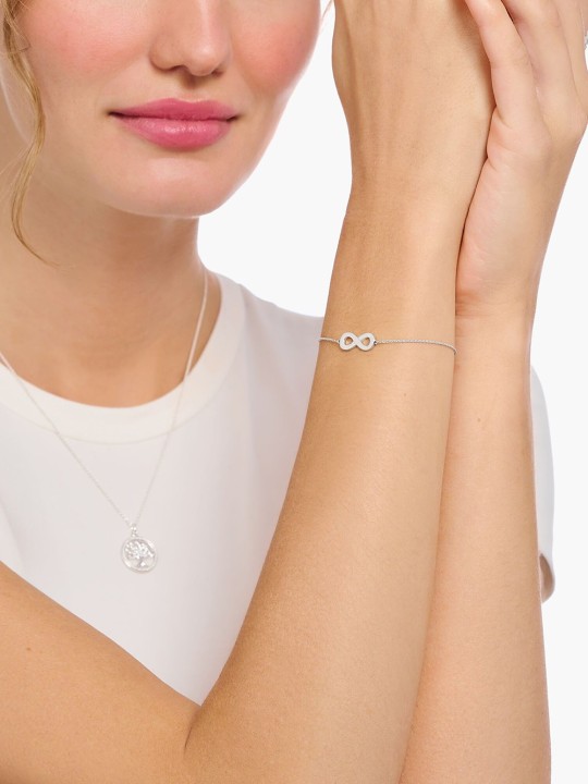 bracciale donna Thomas Sabo A2161-001-21-L19V Silver bracelet w. infinity pendant