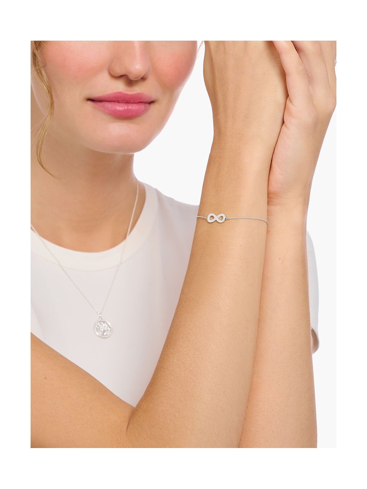 bracciale donna Thomas Sabo A2161-001-21-L19V Silver bracelet w. infinity pendant