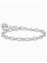 bracciale donna Thomas Sabo X0291-001-21-L17 Silver charm bracelet w. Goldbears logo ring