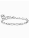 bracciale donna Thomas Sabo X0291-001-21-L19 Silver charm bracelet w. Goldbears logo ring