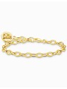 bracciale donna Thomas Sabo X0291-413-39-L17 Gold-plated charm bracelet with gold bear logo ring