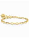bracciale donna Thomas Sabo X0291-413-39-L19 Gold-plated charm bracelet with gold bear logo ring
