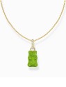 collana donna Thomas Sabo KE2209-414-6-L45V Gold-plated chain w. green Goldbears pendant