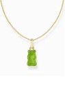 collana donna Thomas Sabo KE2209-414-6-L45V Gold-plated chain w. green Goldbears pendant