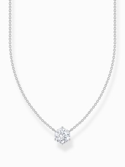 collana donna Thomas Sabo KE2210-051-14-L45V Silver necklace w. white zirconia pendant