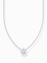 collana donna Thomas Sabo KE2210-051-14-L45V Silver necklace w. white zirconia pendant