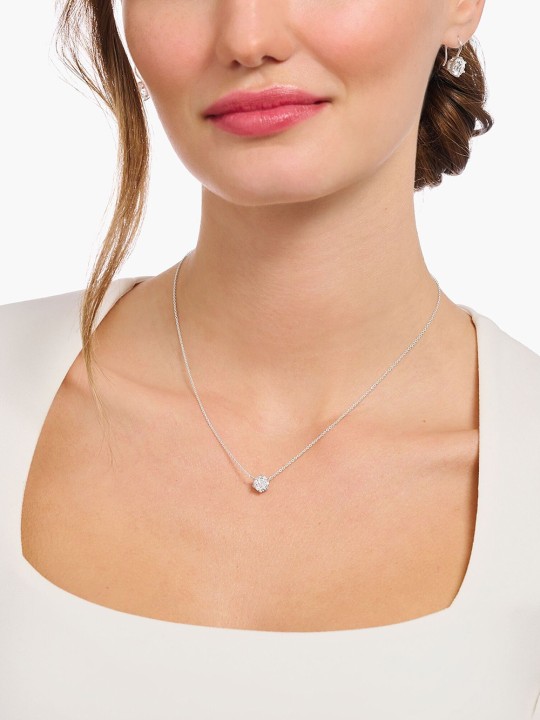 collana donna Thomas Sabo KE2210-051-14-L45V Silver necklace w. white zirconia pendant